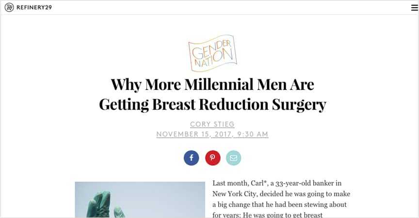 Why This Millennial Man Chose To Get Breast Reduction Surgery