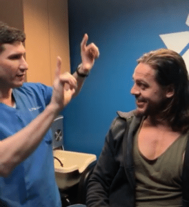 Dr. Philip Miller in his New York Rhinoplasty Office Talks to "Aquaman".