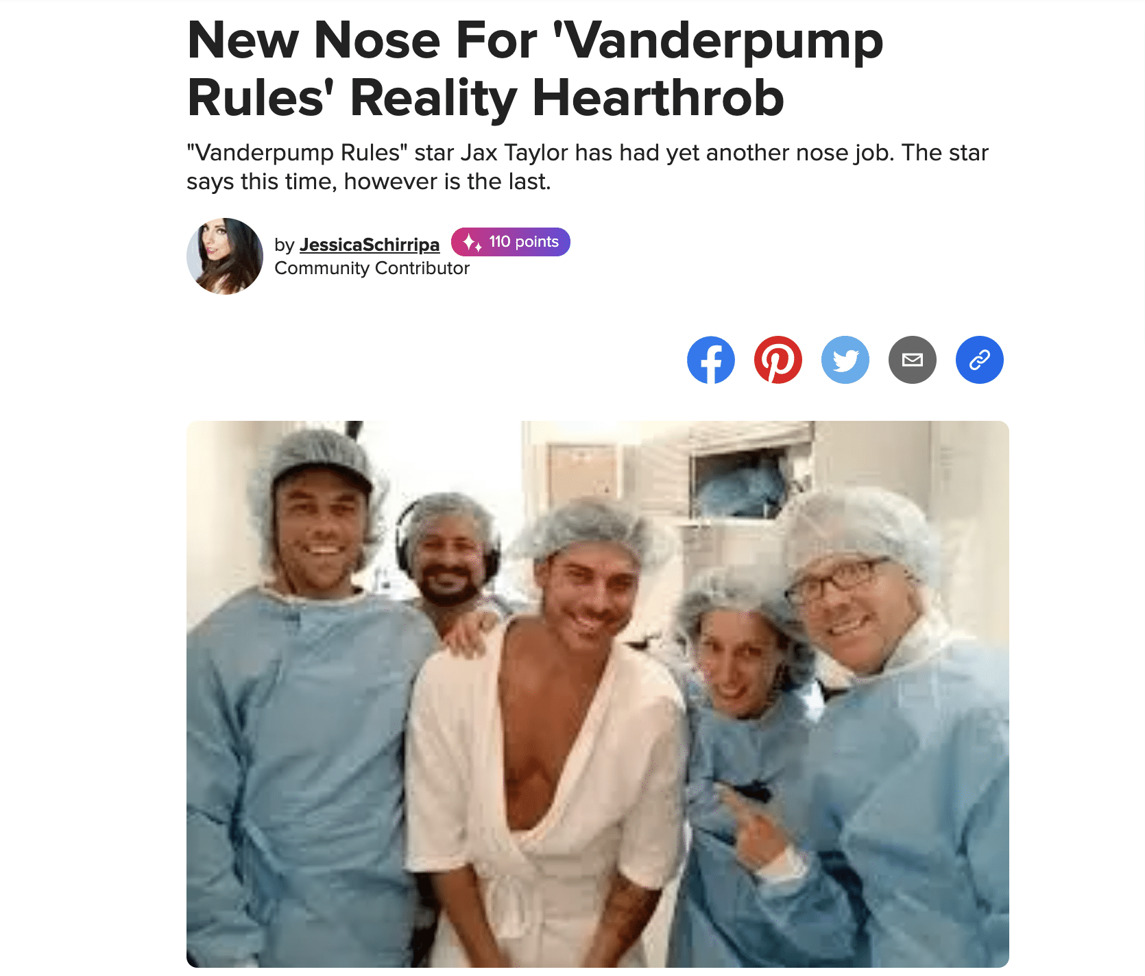 New Nose For 'Vanderpump Rules' Reality Hearthrob