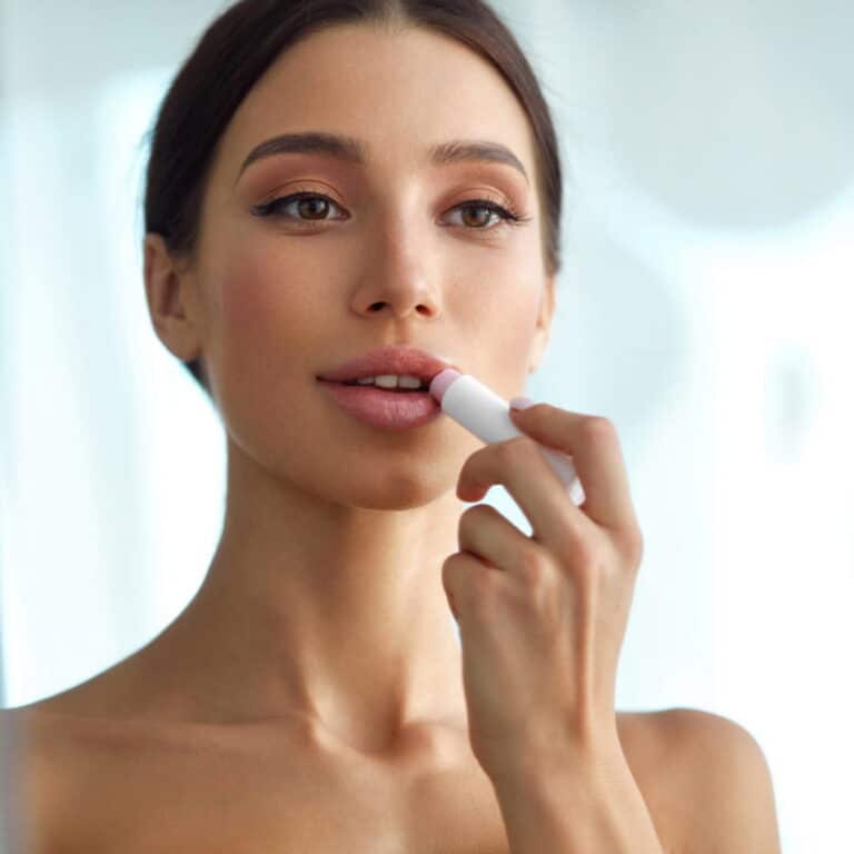 woman after a lip lift